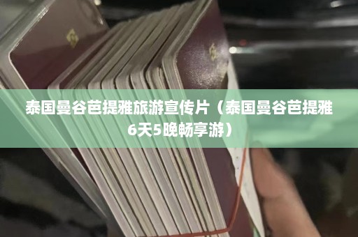 泰国曼谷芭提雅旅游宣传片（泰国曼谷芭提雅6天5晚畅享游）  第1张