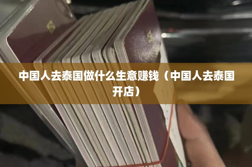 中国人去泰国做什么生意赚钱（中国人去泰国开店）  第1张