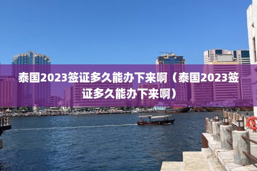 泰国2023签证多久能办下来啊（泰国2023签证多久能办下来啊）  第1张