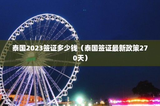 泰国2023签证多少钱（泰国签证最新政策270天）  第1张