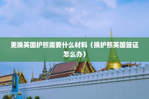 更换英国护照需要什么材料（换护照英国签证怎么办）  第1张