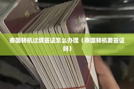 泰国转机过境签证怎么办理（泰国转机要签证吗）  第1张