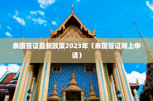 泰国签证最新政策2023年（泰国签证网上申请）  第1张