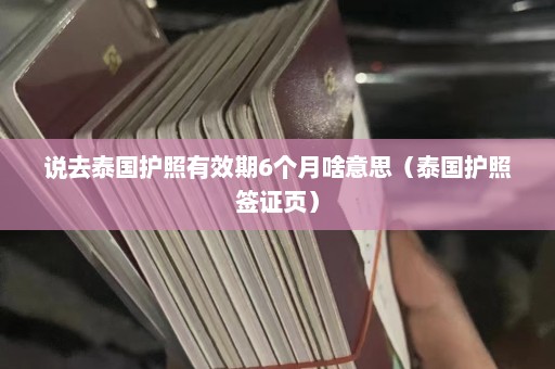 说去泰国护照有效期6个月啥意思（泰国护照签证页）