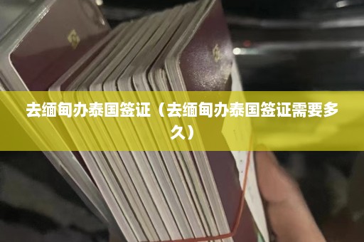 去缅甸办泰国签证（去缅甸办泰国签证需要多久）  第1张