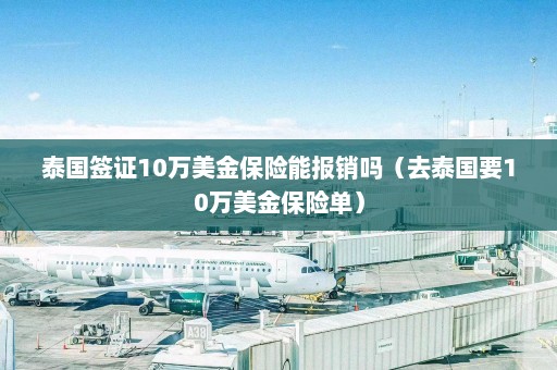 泰国签证10万美金保险能报销吗（去泰国要10万美金保险单）