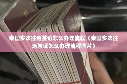 泰国多次往返签证怎么办理流程（泰国多次往返签证怎么办理流程图片）  第1张