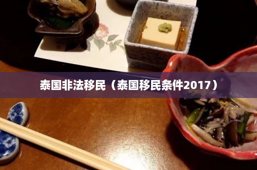 泰国非法移民（泰国移民条件2017）