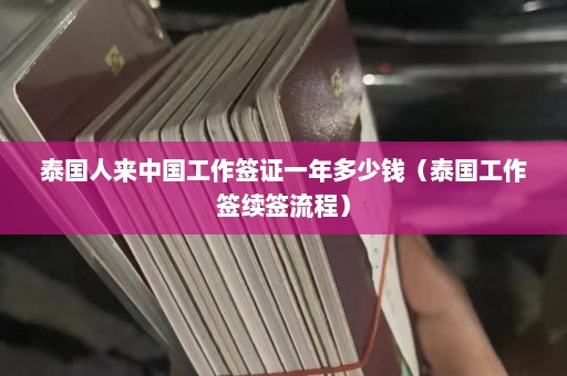 泰国人来中国工作签证一年多少钱（泰国工作签续签流程）  第1张