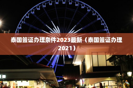 泰国签证办理条件2023最新（泰国签证办理2021）  第1张