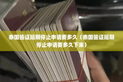 泰国签证延期停止申请要多久（泰国签证延期停止申请要多久下来）  第1张