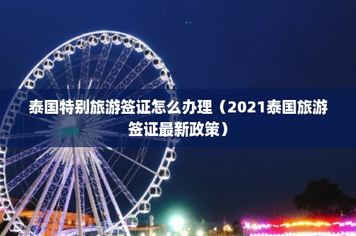 泰国特别旅游签证怎么办理（2021泰国旅游签证最新政策）  第1张