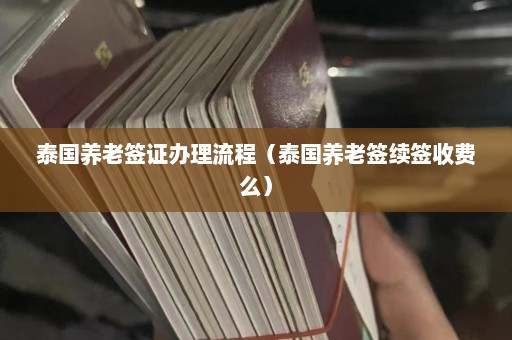 泰国养老签证办理流程（泰国养老签续签收费么）  第1张