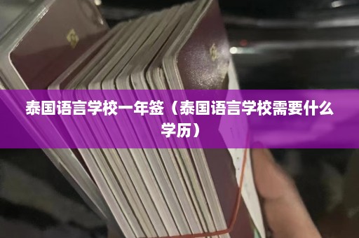 泰国语言学校一年签（泰国语言学校需要什么学历）  第1张