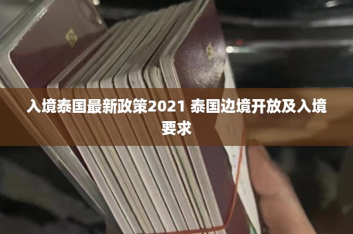 入境泰国最新政策2021 泰国边境开放及入境要求  第1张