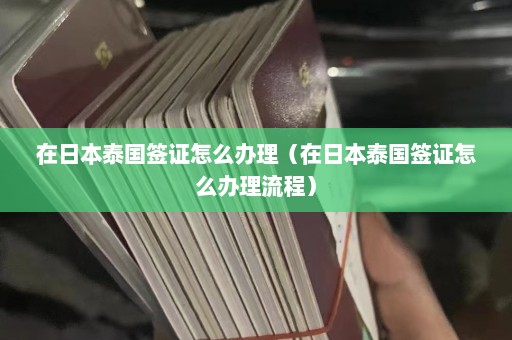 在日本泰国签证怎么办理（在日本泰国签证怎么办理流程）  第1张