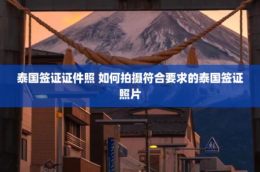 泰国签证证件照 如何拍摄符合要求的泰国签证照片