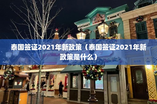 泰国签证2021年新政策（泰国签证2021年新政策是什么）