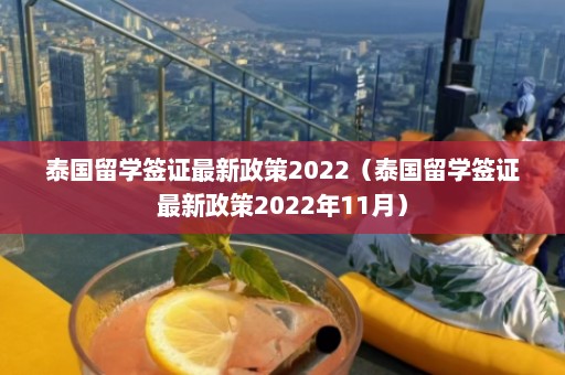 泰国留学签证最新政策2022（泰国留学签证最新政策2022年11月）