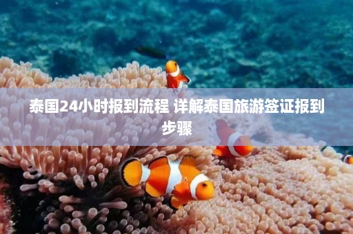 泰国24小时报到流程 详解泰国旅游签证报到步骤