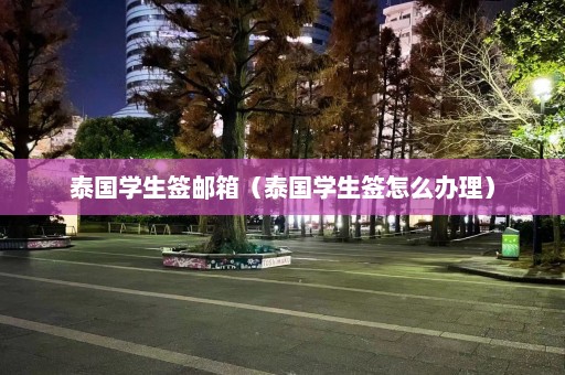 泰国学生签邮箱（泰国学生签怎么办理）