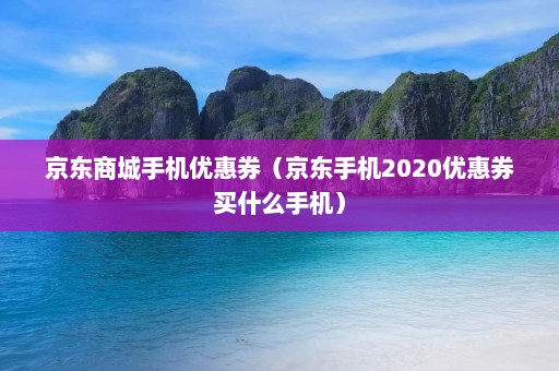 京东商城手机优惠券（京东手机2020优惠券买什么手机）