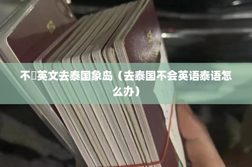 不會英文去泰国象岛（去泰国不会英语泰语怎么办）  第1张