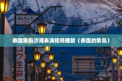 泰国象岛沙滩表演视频播放（泰国的象岛）