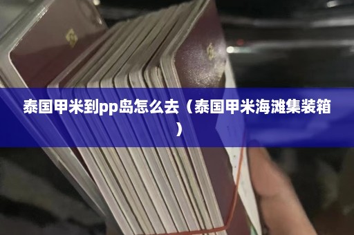 泰国甲米到pp岛怎么去（泰国甲米海滩集装箱）