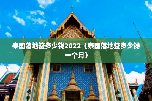 泰国落地签多少钱2022（泰国落地签多少钱一个月）  第1张