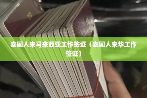 泰国人来马来西亚工作签证（泰国人来华工作签证）  第1张