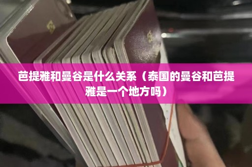 芭提雅和曼谷是什么关系（泰国的曼谷和芭提雅是一个地方吗）  第1张