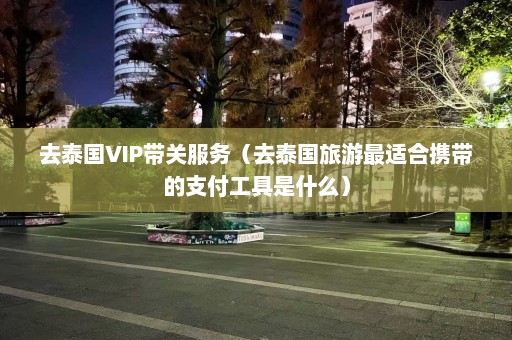 去泰国VIP带关服务（去泰国旅游最适合携带的支付工具是什么）