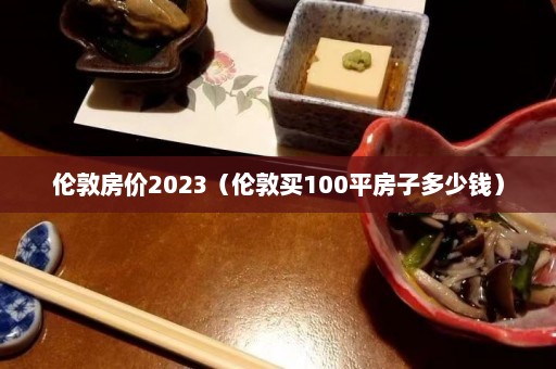 伦敦房价2023（伦敦买100平房子多少钱）