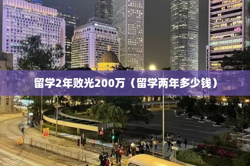 留学2年败光200万（留学两年多少钱）