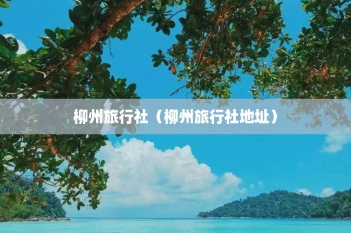 柳州旅行社（柳州旅行社地址）