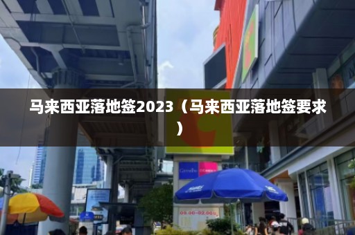 马来西亚落地签2023（马来西亚落地签要求）