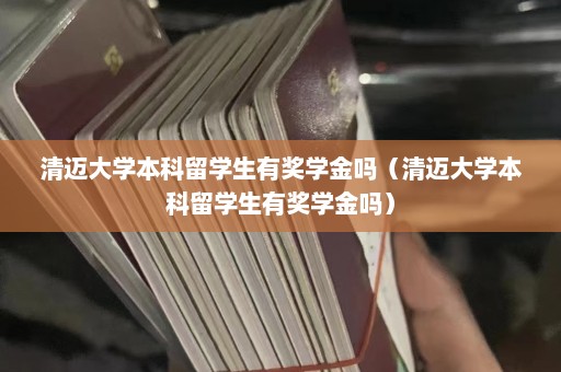 清迈大学本科留学生有奖学金吗（清迈大学本科留学生有奖学金吗）  第1张