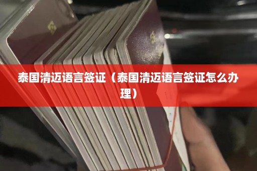 泰国清迈语言签证（泰国清迈语言签证怎么办理）  第1张