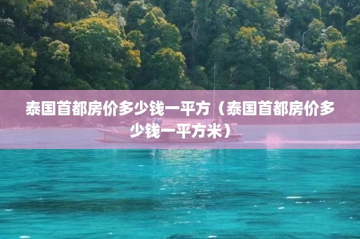 泰国首都房价多少钱一平方（泰国首都房价多少钱一平方米）