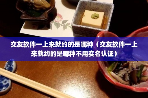 交友软件一上来就约的是哪种（交友软件一上来就约的是哪种不用实名认证）