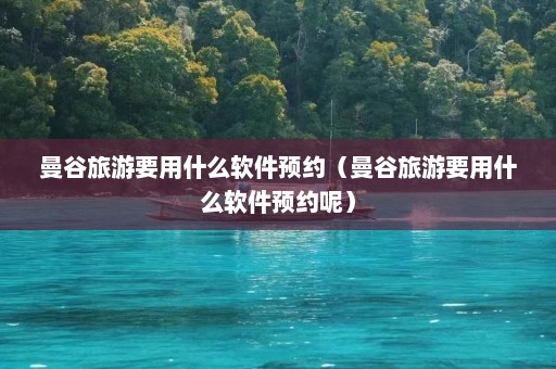 曼谷旅游要用什么软件预约（曼谷旅游要用什么软件预约呢）