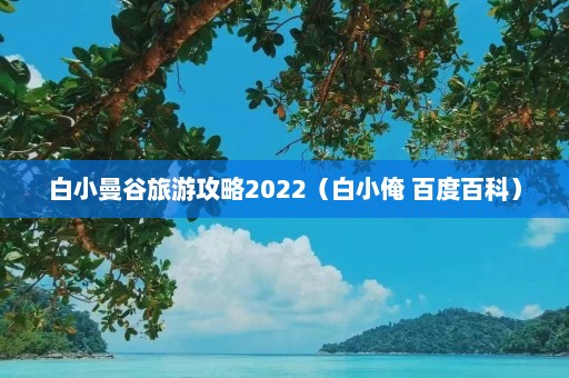 白小曼谷旅游攻略2022（白小俺 百度百科）