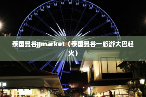 泰国曼谷JJmarket（泰国曼谷一旅游大巴起火）  第1张