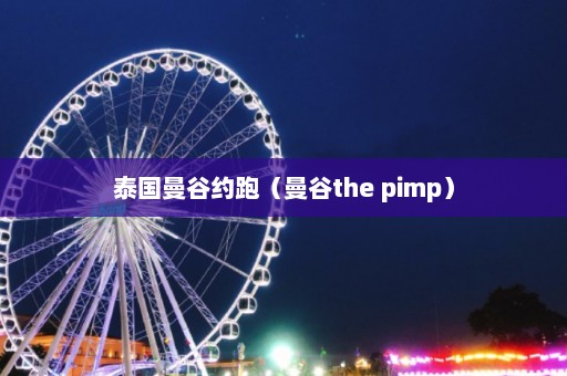 泰国曼谷约跑（曼谷the pimp）  第1张