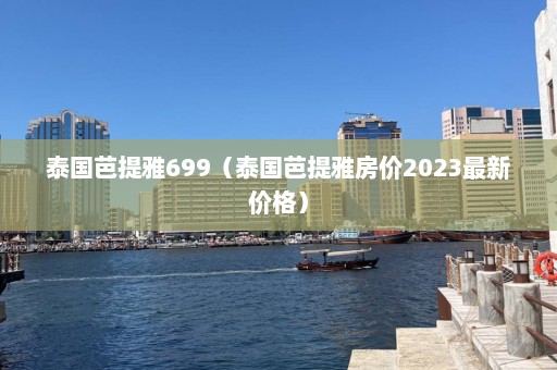 泰国芭提雅699（泰国芭提雅房价2023最新价格）  第1张