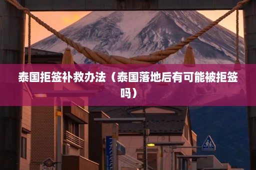 泰国拒签补救办法（泰国落地后有可能被拒签吗）