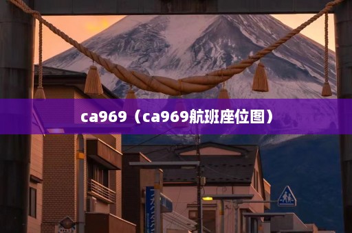 ca969（ca969航班座位图）