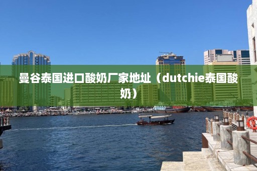 曼谷泰国进口酸奶厂家地址（dutchie泰国酸奶）  第1张