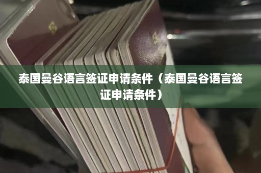 泰国曼谷语言签证申请条件（泰国曼谷语言签证申请条件）  第1张